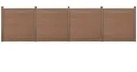 Gartenzaun Getafe WPC mit Pfosten 183x705 cm Braun neu.holz