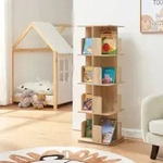 Drehbares B&uuml;cherregal Tal&ouml;pintaa 129x40x40 cm Eicheoptik [en.casa]