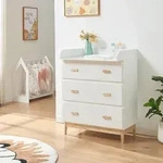 Wickelkommode Sarievn mit Wickelauflage 100x80x53 cm Wei&szlig; [en.casa]