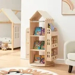 Drehbares Kinderregal Sank&ouml;re 122x64x43 cm Kiefernholz Natur [en.casa]