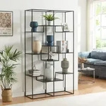 Standregal R&aring;de Metall 180x100x35 cm Schwarz [en.casa]