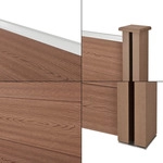 WPC Gartenzaun mit Schr&auml;gelement 183x625 cm braun [neu.holz]
