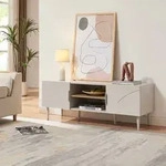 Fernsehtisch Starvili mit 2 T&uuml;ren 120x40x45 cm Beige [en.casa]