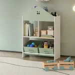 Kinderregal Vipsali 90x60x27 cm Mintgr&uuml;n/Wei&szlig; [en.casa]