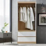 Kleiderschrank Bastheim 176x80x52 cm 2 Schubladen [en.casa]