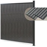 Gartenzaun Erweiterungsmodul Grassano mit 1 Pfosten 185x175 cm WPC Grau...