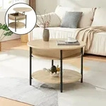 Couchtisch Kandas mit Hebeplatte 70x49 cm Eicheoptik [en.casa]