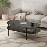Couchtisch Enebakk 112x62x40,5cm Schwarz, matt [en.casa]