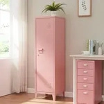 Einzelspind Kurikka 137x38x38 cm Rosa [en.casa]