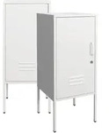 Nachtschrank Hausj&auml;rvi 2er Set 82x35x35 cm Stahl Wei&szlig; [en.casa]