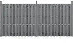WPC Gartenzaun Langero 185x376 cm Grau neu.holz