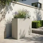 Pflanzk&uuml;bel Vaargel 82x90x30 cm verzinkter Stahl Knoblauchbeige [casa.pro]