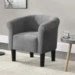 Sessel Jelgava 70x70x58 cm Textil Hellgrau [en.casa]