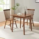 Esstisch Klijori f&uuml;r 2 Personen 75x75x74 cm Holz Walnussoptik [en.casa]