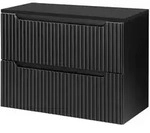 Waschtischunterschrank Skelbolu 80x60x40 cm Schwarz [en.casa]