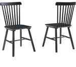 Esszimmerstuhl Karmoy 2er Set Holz Schwarz [en.casa]