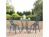 [casa.pro] Gartenmöbelset Wakefield Tisch rund mit 2 Stühlen Gusseisen...