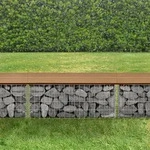 Gabionenbank Friesland WPC 100x45x30 cm Teakholzfarben pro.tec