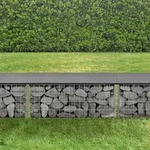 Gabionenbank Friesland WPC 100x45x30 cm Grau pro.tec