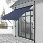 Klemmmarkise Stem 350x120x220-309 cm Dunkelblau [pro.tec]