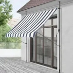 Klemmmarkise Stem 350x120x220-309 cm Dunkelblau / Wei&szlig; [pro.tec]
