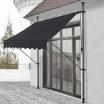 Klemmmarkise Stem 350x120x220-309 cm Schwarz [pro.tec]