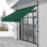 Klemmmarkise Stem 150x120x220-309 cm Dunkelgr&uuml;n [pro.tec]