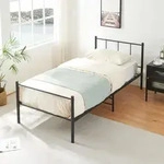 Metallbett Laos 90x200 cm Schwarz [en.casa]