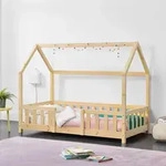 Hausbett Sisimiut 70x140 cm Holzfarben [en.casa]