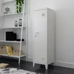 Einzelspind Kurikka 137x38x38 cm Wei&szlig; [en.casa]