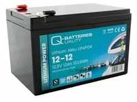 Q-Batteries Lithium Wohnmobilbatterie 12-12 12,8V 12Ah 153,6Wh LiFePO4 Akku