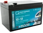 Q-Batteries Lithium Wohnmobilbatterie 12-12 12,8V 12Ah 153,6Wh LiFePO4 Akku