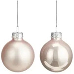 HOME STORY Weihnachtsbaumkugel 16er-Set &brvbar; rosa/pink &brvbar; Glas,Aluminium &Oslash;: 3.5