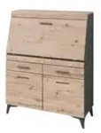 Sekret&auml;r &brvbar; holzfarben &brvbar; Ma&szlig;e (cm): B: 98 H: 124 T: 42.0