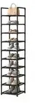 Schuhregal &brvbar; schwarz &brvbar; Ma&szlig;e (cm): B: 33 H: 173