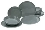 CreaTable Tafelservice Chef Collection &brvbar; grau &brvbar; Porzellan &brvbar; Ma&szlig;e (cm): B: 21 H: