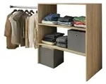 Kompaktgarderobe &brvbar; holzfarben &brvbar; Ma&szlig;e (cm): B: 90 H: 100 T: 50.0
