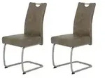Polsterschwingstuhl 2er-Set mit Griff &brvbar; braun &brvbar; Ma&szlig;e (cm): B: 58 H: 99