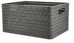 Rotho Aufbewahrungsbox COUNTRY &brvbar; grau &brvbar; Kunststoff &brvbar; Ma&szlig;e (cm): B: 27,8 H: 19,1