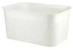 Rotho Aufbewahrungsbox BRISEN &brvbar; wei&szlig; &brvbar; Polypropylen &brvbar; Ma&szlig;e (cm): B: 26 H: 13 T: