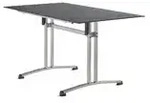 Sieger Gastro-Tisch Polytec Platte &brvbar; grau &brvbar; Ma&szlig;e (cm): B: 140 H: 73