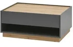 Couchtisch mit Stauraum &brvbar; grau &brvbar; Ma&szlig;e (cm): B: 90 H: 38