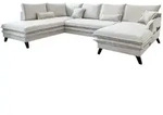 Miuform Wohnlandschaft mit Schlaffunktion Charming Charlie &brvbar; beige &brvbar; Ma&szlig;e...