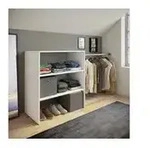 Kompaktgarderobe &brvbar; wei&szlig; &brvbar; Ma&szlig;e (cm): B: 90 H: 100 T: 50.0