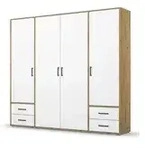 Dreht&uuml;renschrank Yarm &brvbar; braun &brvbar; Ma&szlig;e (cm): B: 187 H: 194