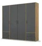 Dreht&uuml;renschrank Yarm &brvbar; braun &brvbar; Ma&szlig;e (cm): B: 187 H: 194