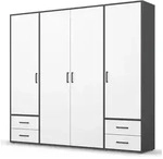 Dreht&uuml;renschrank Yarm &brvbar; grau &brvbar; Ma&szlig;e (cm): B: 187 H: 194