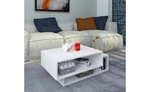 Couchtisch &brvbar; wei&szlig; &brvbar; Ma&szlig;e (cm): B: 50 H: 35