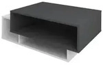 Couchtisch &brvbar; grau &brvbar; Ma&szlig;e (cm): B: 50 H: 35