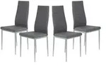 Polsterschwingstuhl 4er-Set &brvbar; grau &brvbar; Ma&szlig;e (cm): B: 44 H: 98